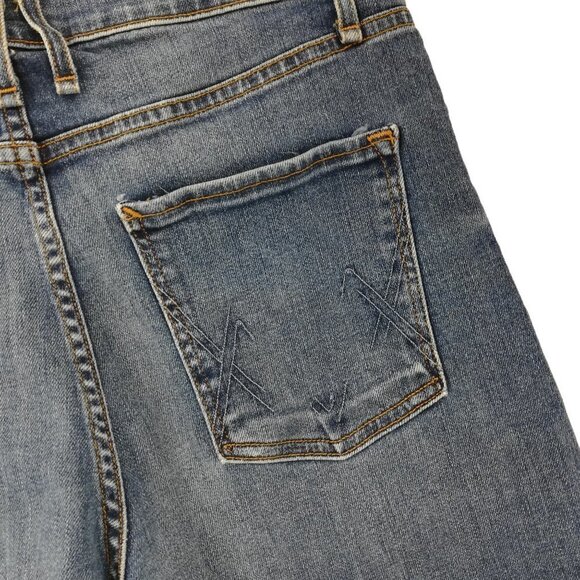 McGuire Wide Leg Cropped Released Raw Hem Jeans Size 26 Bessette Culotte 15F - Picture 9 of 12